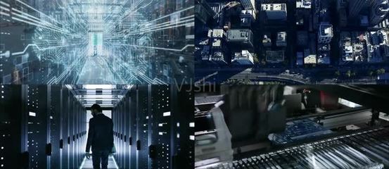 VR科技虚拟城市互联网云数据信息