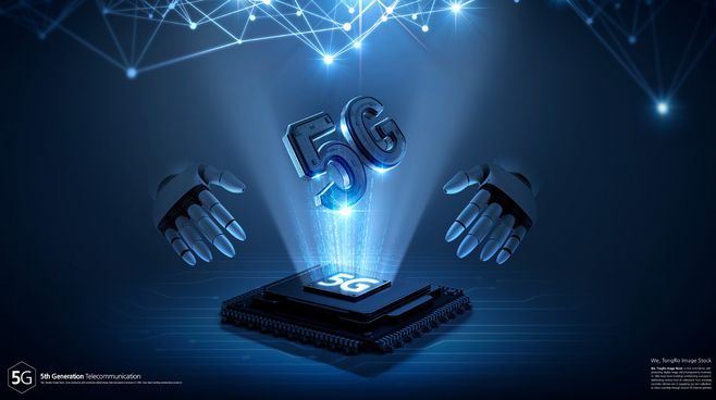 移动5G三维3D立体字科技互联网信息时代PSD分层海报素材 ti219a13903 :