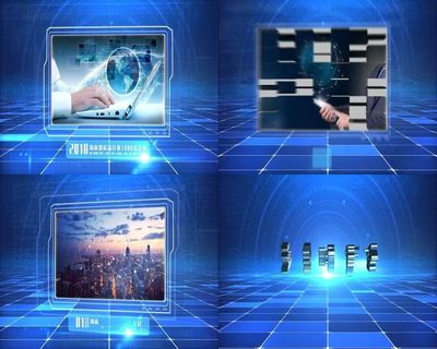 科技网格企业宣传图文展示AE模板